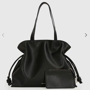 🔥NWT‼️ Belle and Bloom C'est La Vie Genuine Leather Black Tote Bag ✨✨✨